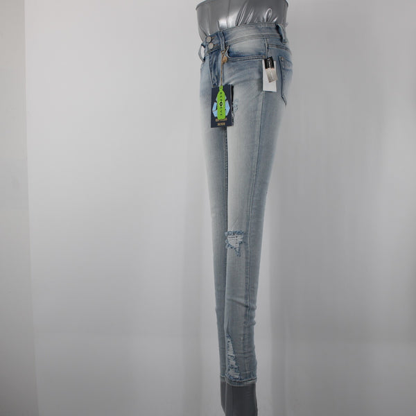 Indigo Rein NEW $49 Sz 24 x 27 Light Blue Denim Pockets Cotton Polyester Jeans