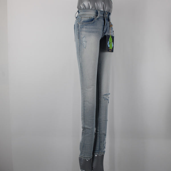 Indigo Rein NEW $49 Sz 24 x 27 Light Blue Denim Pockets Cotton Polyester Jeans