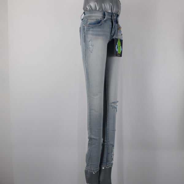Indigo Rein NEW $49 Sz 24 x 27 Light Blue Denim Pockets Cotton Polyester Jeans