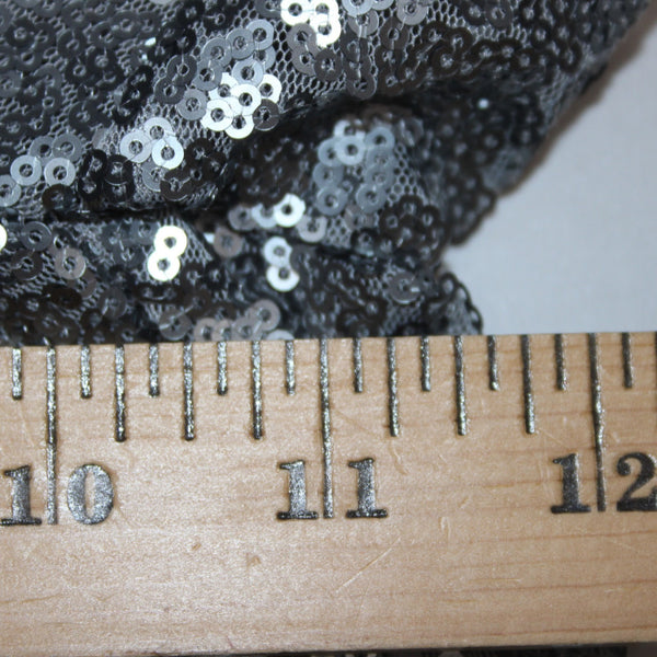 En Creme Pant Sz S x 27 Gray Silver Sequin All Over Elastic Waist Cotton Poly