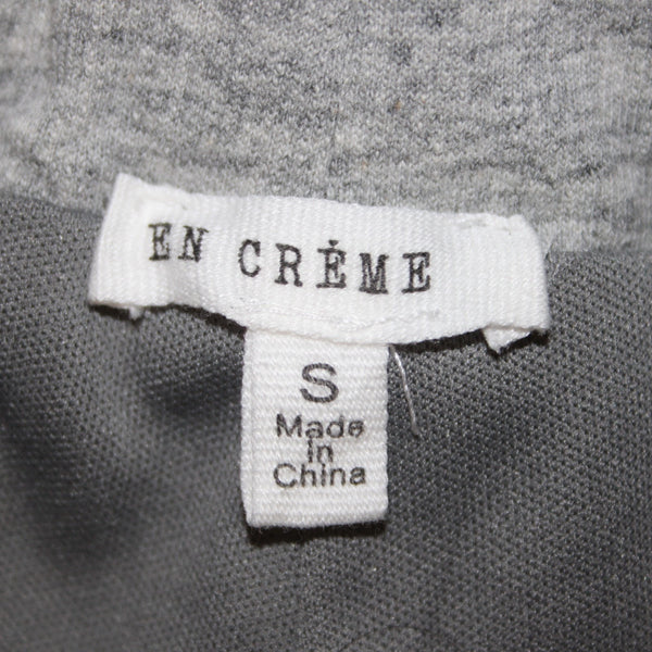 En Creme Pant Sz S x 27 Gray Silver Sequin All Over Elastic Waist Cotton Poly