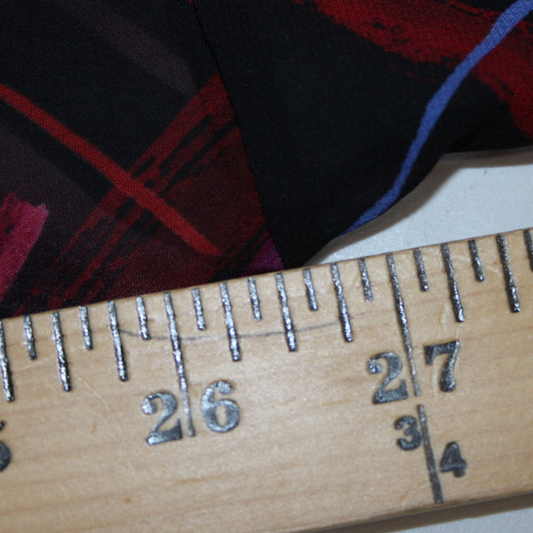 Joseph Ribkoff Top Sz 16 Black Red Multi Color Sheer 100% Polyester Top