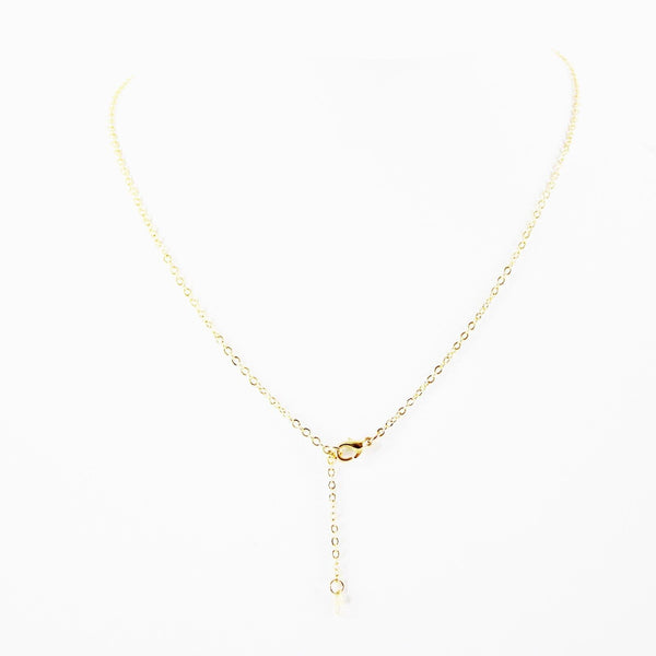 MARISSA NEW Goldtone Rhinestone Accent 14.5" w 4.5" Multi Ring Ext Necklace 2