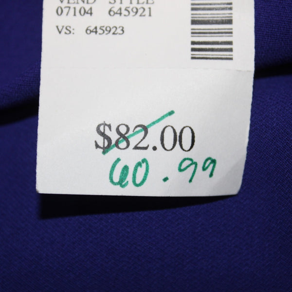 SL Fashions Dress NEW $61 Sz 26W Navy Blue Cowl Neck Short Slv 100% Poly Dress