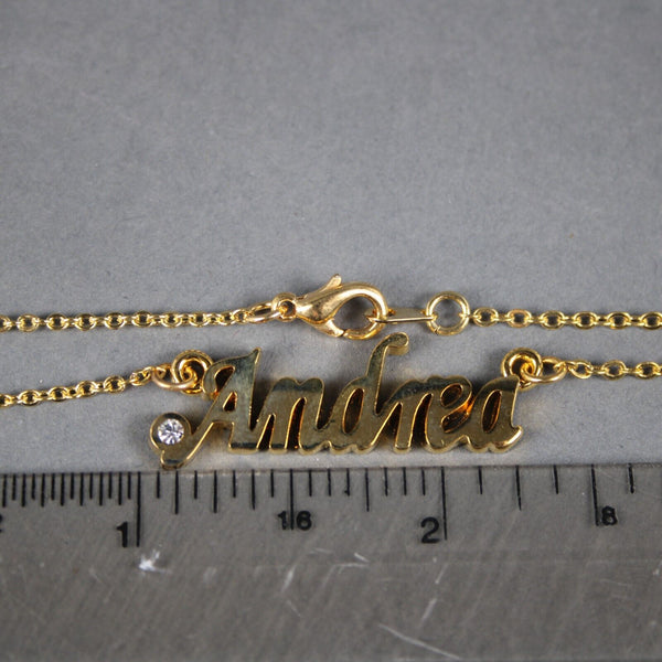ANDREA NEW Goldtone Rhinestone Accent 14.5" w 4.5" Multi Ring Ext Necklace