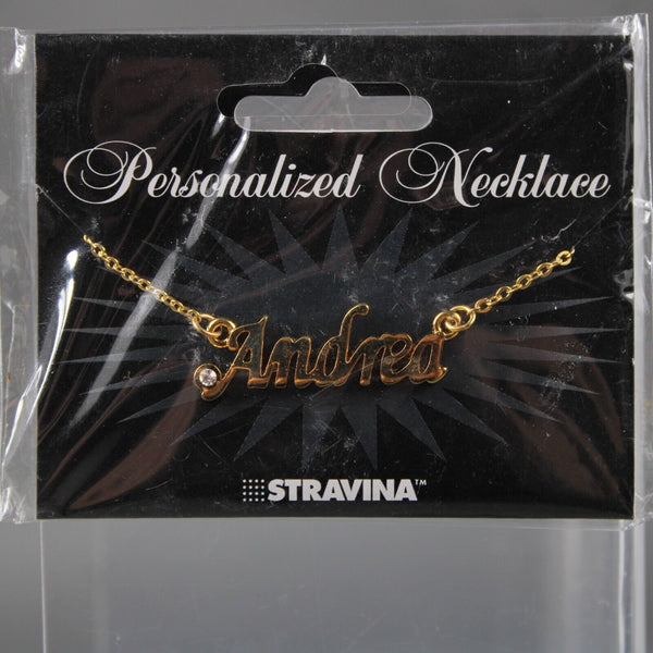 ANDREA NEW Goldtone Rhinestone Accent 14.5" w 4.5" Multi Ring Ext Necklace