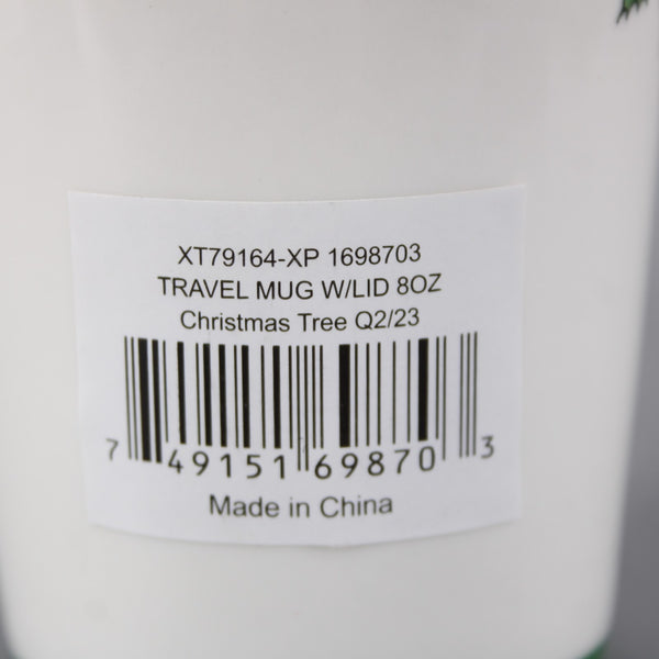 Spode Travel Mug Christmas Tree With Cap 8 oz Travel Mug