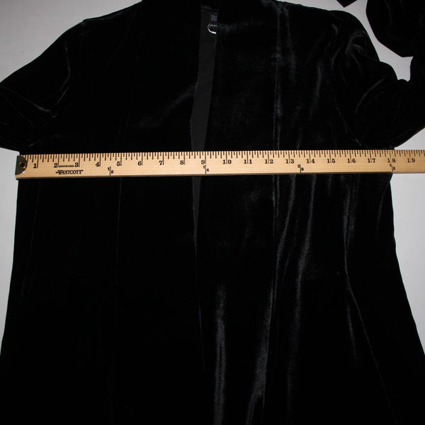 Eileen Fisher NEW $398 Sz PP Black Velour Rayon Silk Jacket Wrap
