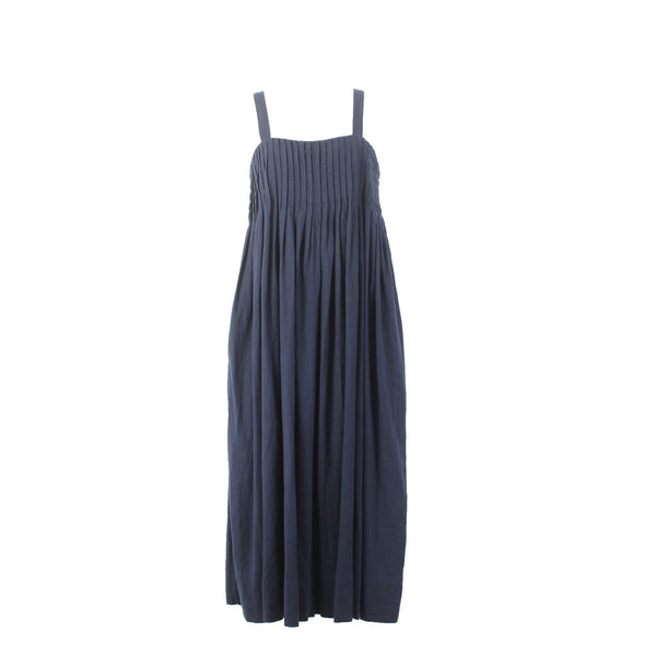 Banana Republic Dress NEW $150 Sz S Navy Blue Gathered Linen Rayon Dress