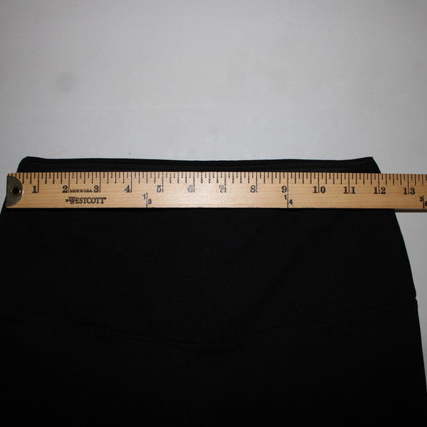 Athena Marie Sz S x 29 Black Rhinestones Zipper Elastic Waist Rayon Nylon Pant