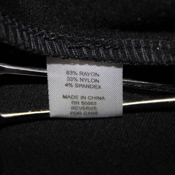 Athena Marie Sz S x 29 Black Rhinestones Zipper Elastic Waist Rayon Nylon Pant