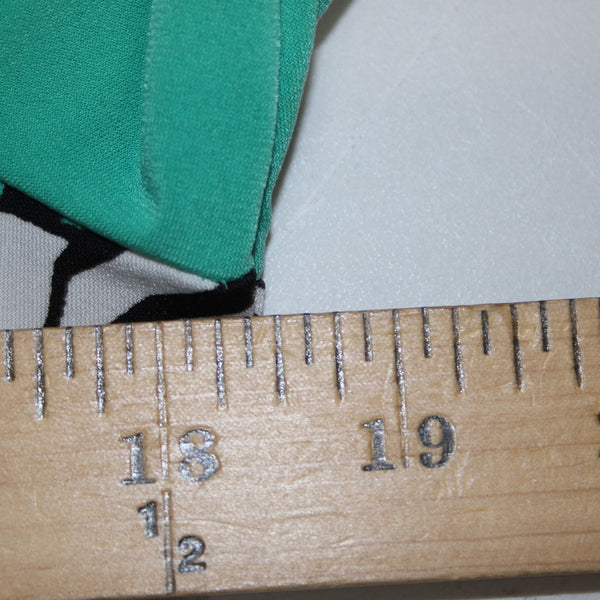 JM Collection Top Sz S Green Black White Multi Color Floral Poly Spandex Top