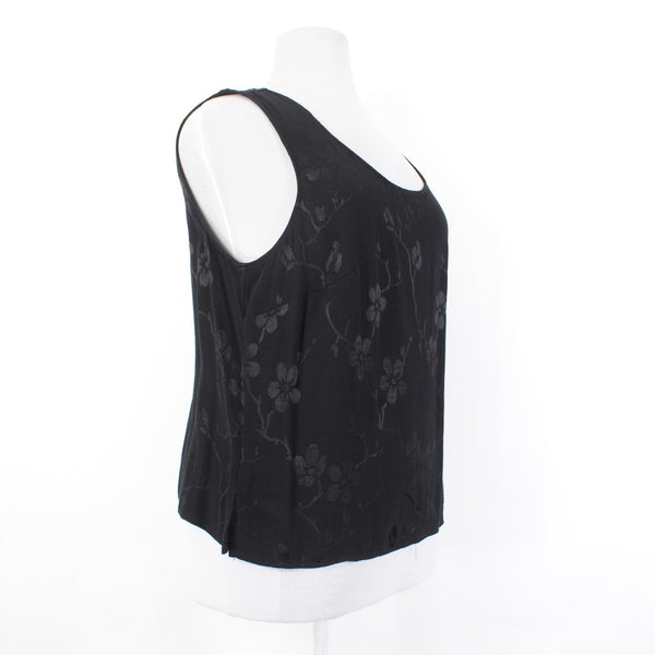 Spencer Alexis Top NEW $70 Sz 1X Black Floral Sleeveless 100% Rayon Top