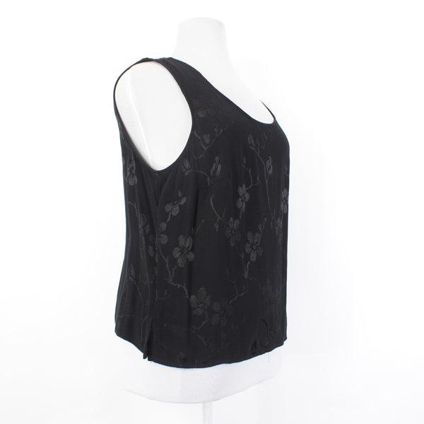 Spencer Alexis Top NEW $70 Sz 1X Black Floral Sleeveless 100% Rayon Top