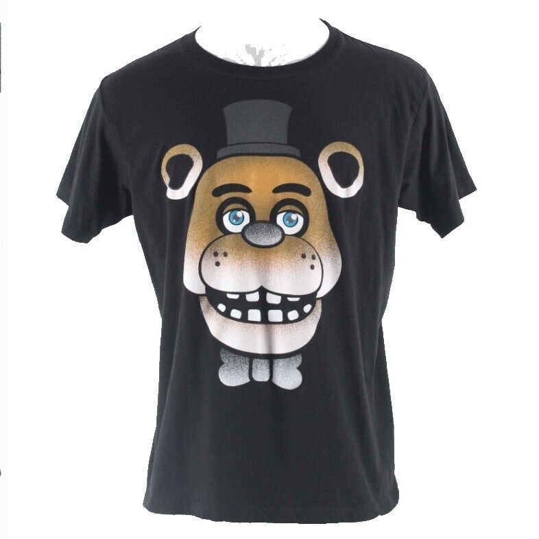Five Nights At Freddy's Sz XL Black Multi 100% Cotton T Shirt
