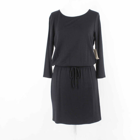 Soma NEW $79 Sz XS Black Drawstring Luxuriously Soft Knit Modal Blend Dress