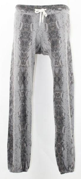 Monroe NEW $132 Sz S x 31 Gray Multi Snake Lounge Poly Blend Lounge Pant