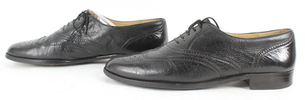 Wilkes Bashford Sz 10N Black Wingtip Leather Oxford Shoes