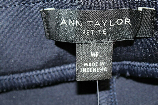 Ann Taylor NEW $79 MP x 25" Navy Red Side Stripe Rayon Nylon Blend Pant