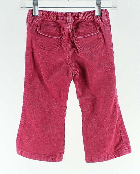 Place 24m x 12 Pink Sparkles Corduroy Ruffles Cotton Spandex Girls Boho Pant