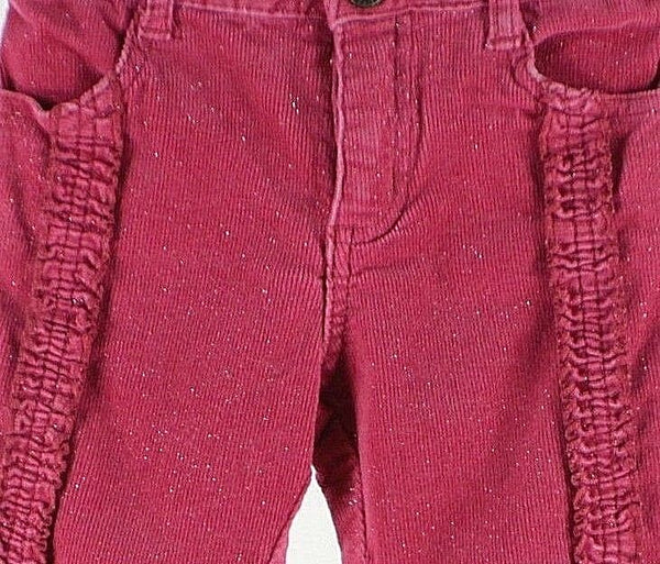 Place 24m x 12 Pink Sparkles Corduroy Ruffles Cotton Spandex Girls Boho Pant