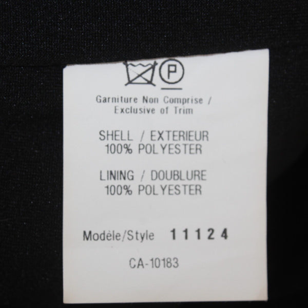 Cartise Sz 2 Black White Asymmetric Stripe Solid Back Lined Strapless Poly Dress