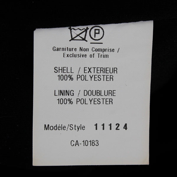 Cartise Sz 2 Black White Asymmetric Stripe Solid Back Lined Strapless Poly Dress