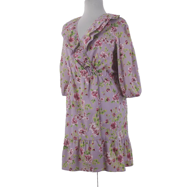 The Pioneer Woman Dress NEW Surplice Sz 1X Purple Multi Tea Garden Orchid Cotton