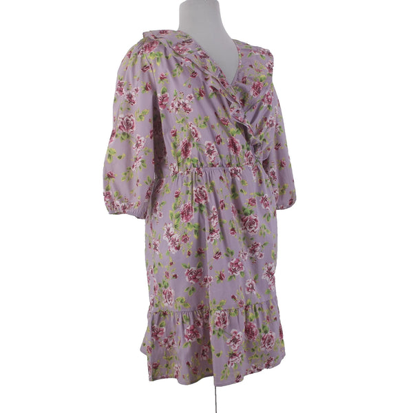 The Pioneer Woman Dress NEW Surplice Sz 1X Purple Multi Tea Garden Orchid Cotton