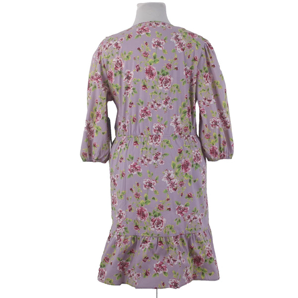 The Pioneer Woman Dress NEW Surplice Sz 1X Purple Multi Tea Garden Orchid Cotton
