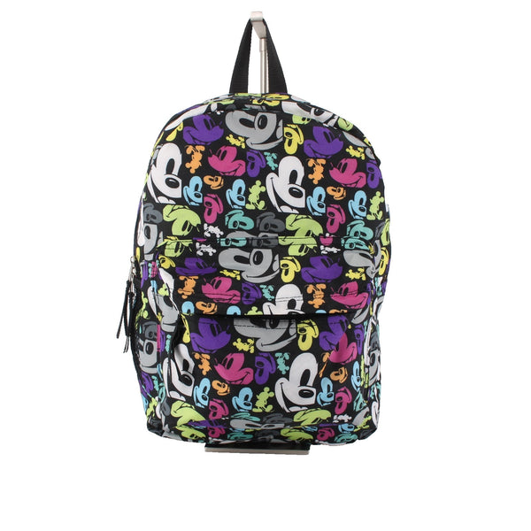 Disney Parks Backpack 16 x 10 x 4 Black Multi Color Mickey Mouse Poly Backpack