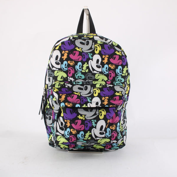 Disney Parks Backpack 16 x 10 x 4 Black Multi Color Mickey Mouse Poly Backpack