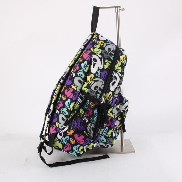 Disney Parks Backpack 16 x 10 x 4 Black Multi Color Mickey Mouse Poly Backpack
