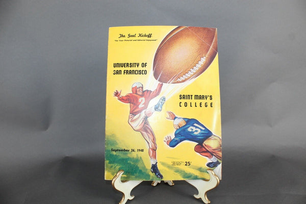 Univ. Of San Francisco Vs Saint Marys Sept. 26, 1948 Football Program
