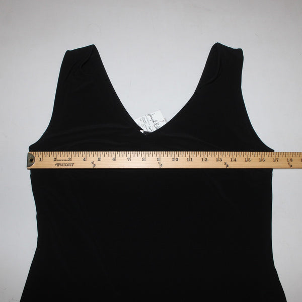 Joseph Ribkoff Top NEW $101 Sz 10 Black V Neck Polyester Elastane Top