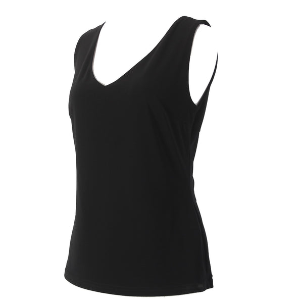 Joseph Ribkoff Top NEW $101 Sz 10 Black V Neck Polyester Elastane Top