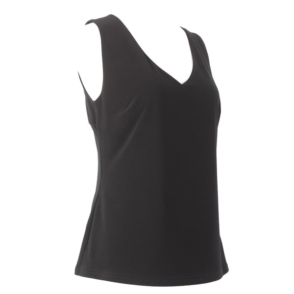 Joseph Ribkoff Top NEW $101 Sz 10 Black V Neck Polyester Elastane Top