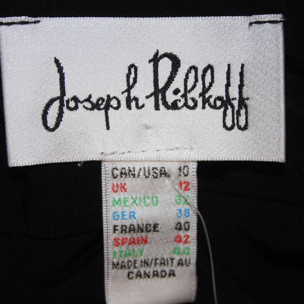 Joseph Ribkoff Top NEW $101 Sz 10 Black V Neck Polyester Elastane Top