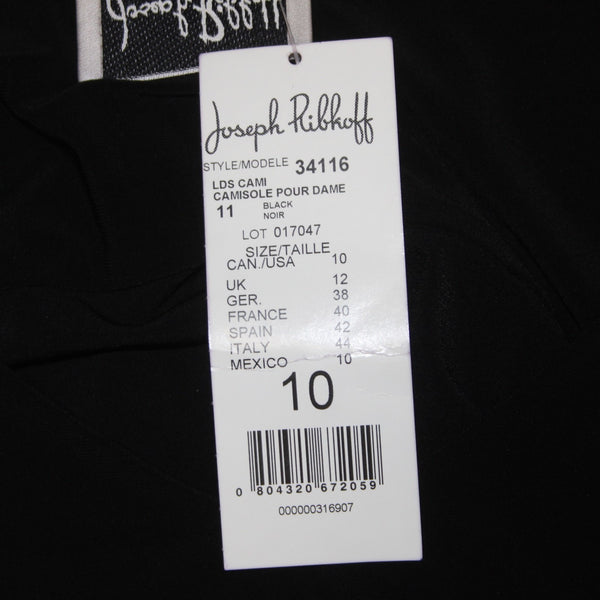Joseph Ribkoff Top NEW $101 Sz 10 Black V Neck Polyester Elastane Top