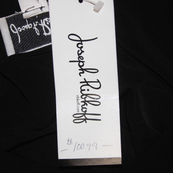 Joseph Ribkoff Top NEW $101 Sz 10 Black V Neck Polyester Elastane Top