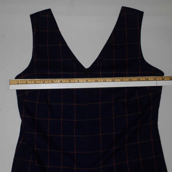 Romeo Juliet Couture NEW $185 Sz M Navy Blue Apricot Poly Blend Woven Jumpsuit