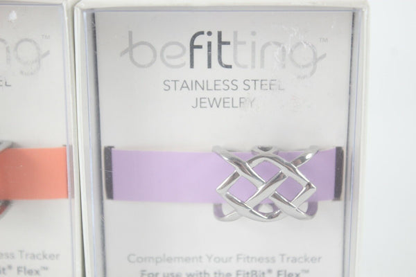 Befitting NEW $30 Pair Stainless Steel Weave Zebra Fitness Trackers Bands
