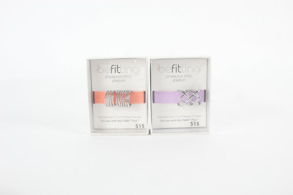 Befitting NEW $30 Pair Stainless Steel Weave Zebra Fitness Trackers Bands