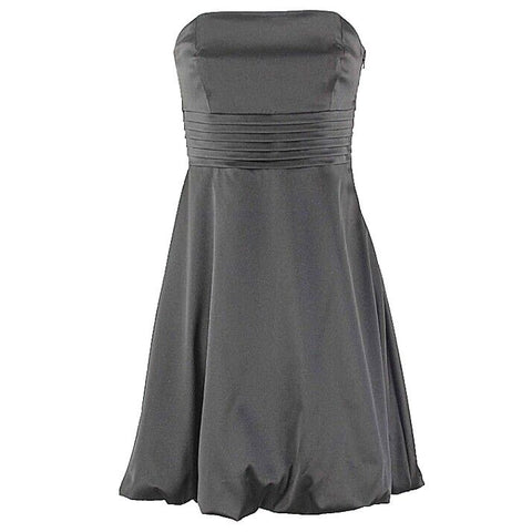 White House Black Market Sz 0 Black Strapless Poly Spandex Bubble Dress