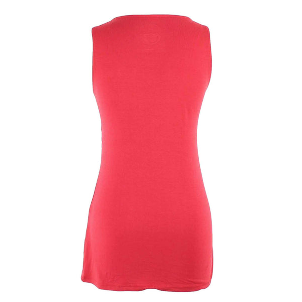 INC Sz M Red Knit Rayon Spandex Basic Layering Top