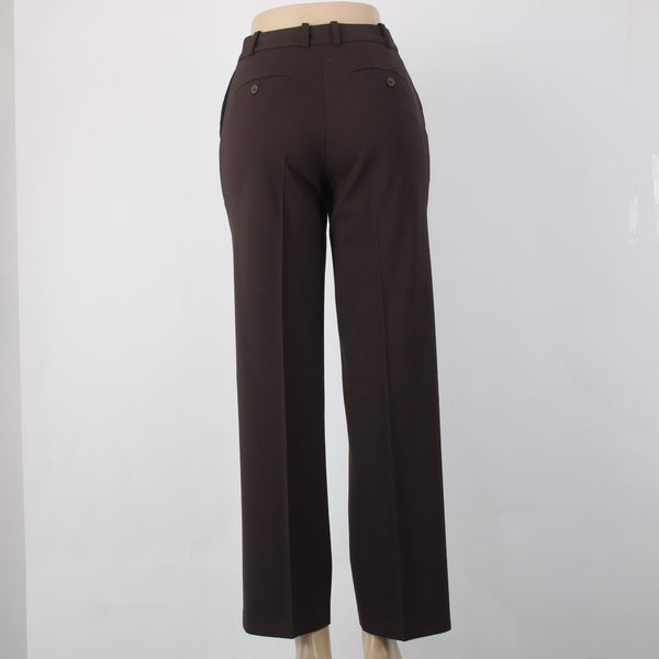 Babaton Pant Sz 4 x 30 Dark Brown Lined Hook Eye Closure Wool Elastane Pant