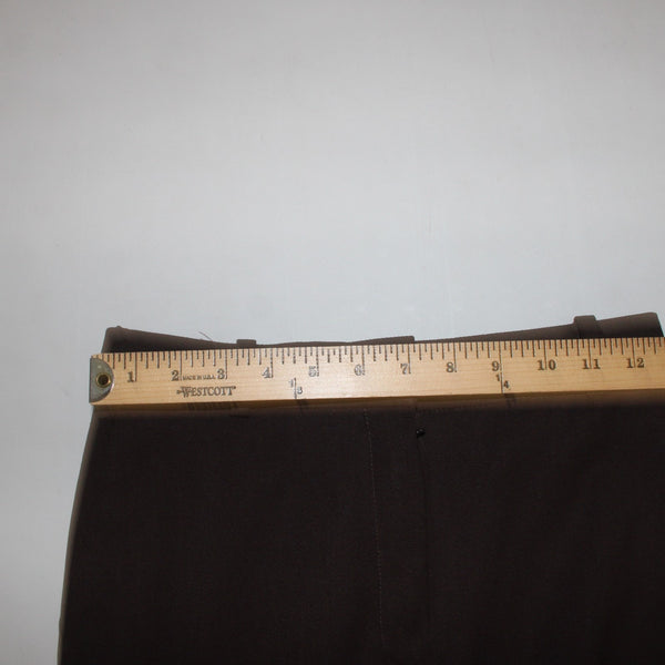 Babaton Pant Sz 4 x 30 Dark Brown Lined Hook Eye Closure Wool Elastane Pant