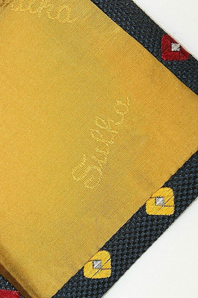 Sulka Sz 58 x 4 Navy Blue Gold Burgundy 100% Silk Men's Classic Neck Tie