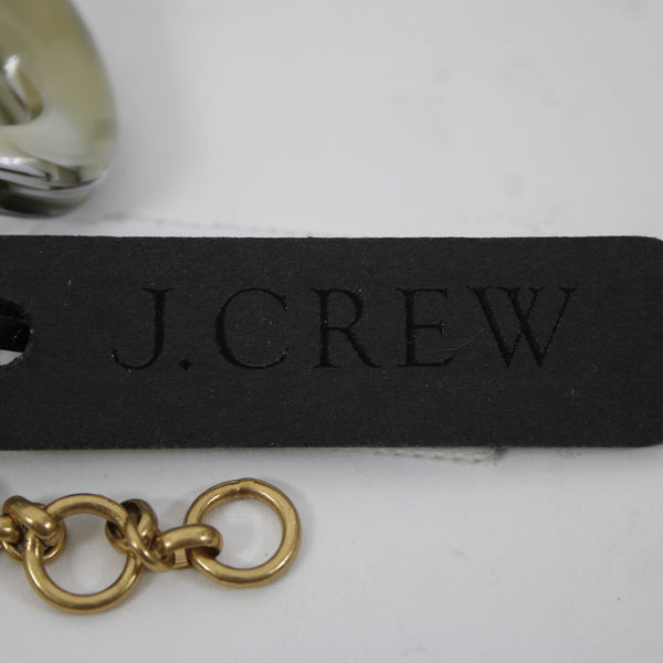 J Crew NEW $60 Gray White Tan Marbleized Chain Link Plastic 17" Necklace