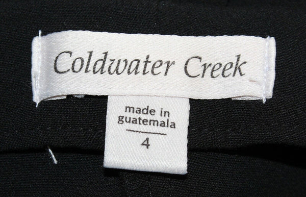 Coldwater Creek Sz 4 x 32 Black Polyester Blend Trouser Dress Pant